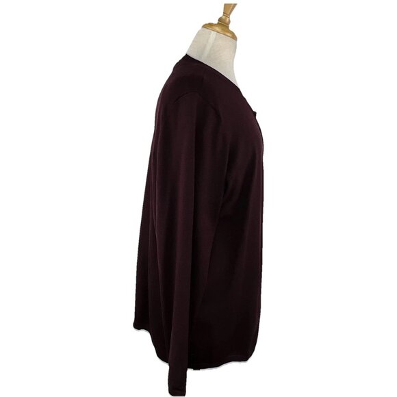 Lauren Ralph Lauren 1X Sweater Set Purple 2 Pc Cardigan Top Classic Career Silk - Picture 5 of 14